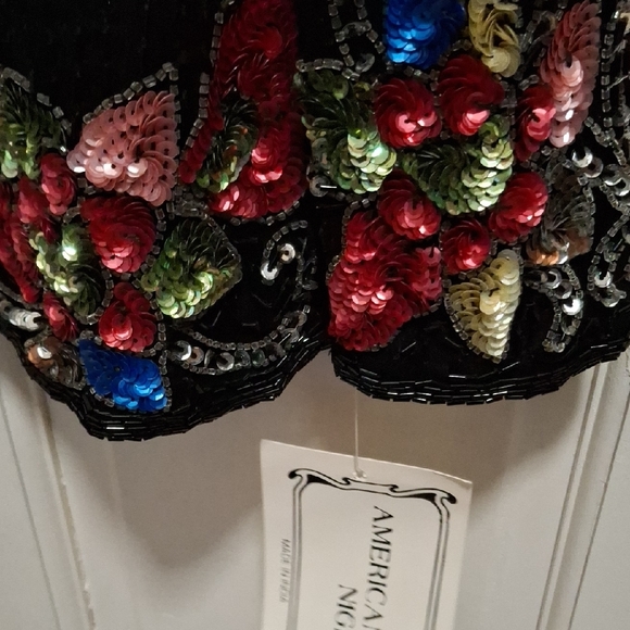 Black Embellished Floral Sequin Cardigan - Picture 10 of 15
